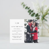 Papier Simple Budget Save the Date Noir et Blanc (Debout devant)
