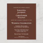 Papier Simple châtaignier Brown BUDGET Mariage photo Invi (Dos)