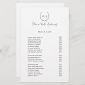 Papier Simple classique Monogramme Wreath Élégant (Devant / Derrière)