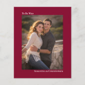 Papier Simple Cranberry Red BUDGET Mariage Photo Invitati (Devant)