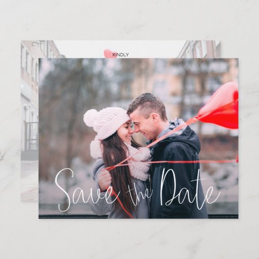 Papier Simple Décontracté Script Mariage Photo Enregistre (Devant / Derrière)