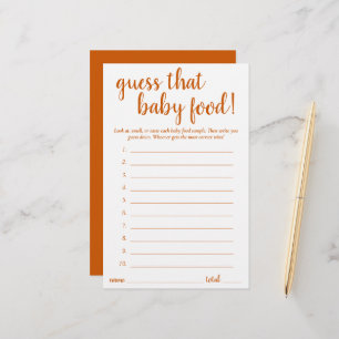 Papier Simple devinez la nourriture pour bébés Automne