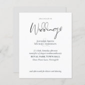 Papier Simple Élégance Script Mariage moderne (Devant / Derrière)