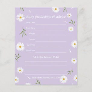 Papier Simple Elegant Daisy Baby shower de devis Jeu