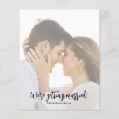 Papier Simple Élégant Photo Budget Mariage Enregistrer La (Dos)