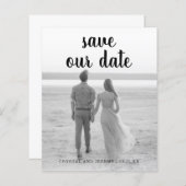 Papier Simple élégante photo budget mariage Enregistrer l (Devant / Derrière)