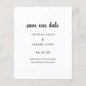 Papier Simple élégante photo budget mariage Enregistrer l (Dos)