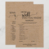 Papier Simple Faux Kraft Savez-vous qui est la mariée ? (Devant / Derrière)