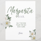 Papier Simple Fête des mariées florale blanche signe Marg (Devant)