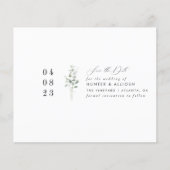 Papier Simple Floral Enregistrer la date (Devant)