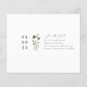 Papier Simple Floral Enregistrer la date (Devant)