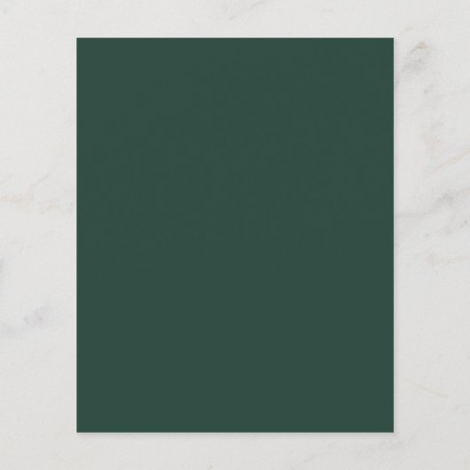 Papier Simple Forest Green Monogramme Budget Mariage Invi (Dos)