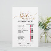 Papier Simple Gold Calligraphy Mariage Word Search Jeu (Debout devant)