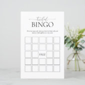 Papier Simple jeu de Fête des mariées de bingo nuptiale m (Debout devant)