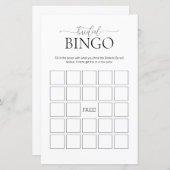 Papier Simple jeu de Fête des mariées de bingo nuptiale m (Devant / Derrière)