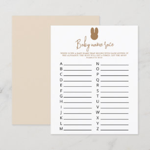 Papier Simple lapin Baby jeu de course de nom