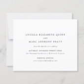 Papier Simple Mariage à Petit Budget Timeless Save the Da (Devant)