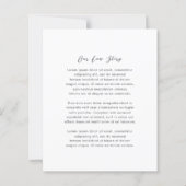 Papier Simple Mariage Budget Moderne Date de Sauvegarde (Dos)