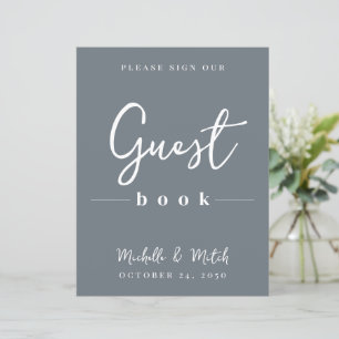 Papier Simple Mariage Minimaliste Calligraphie Livre d'in