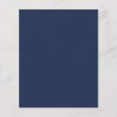 Papier Simple Marine Blue Monogramme Budget Mariage Invit (Dos)