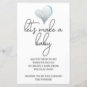 Papier Simple minimal Faisons un jeu Baby shower pour béb