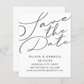 Papier Simple minimaliste élégant Calligraphie élégante (Devant / Derrière)