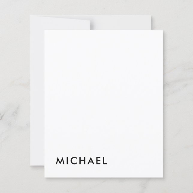 Papier Simple minimaliste élégant classique professionnel (Devant)