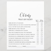 Papier Simple minimaliste jeu de Baby shower Oh (Devant)