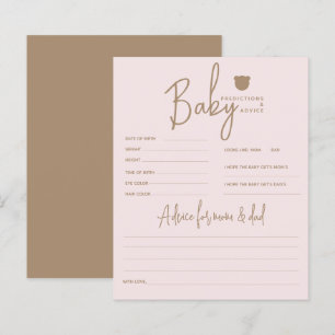 Papier Simple minimaliste moderne ours Baby shower Jeu
