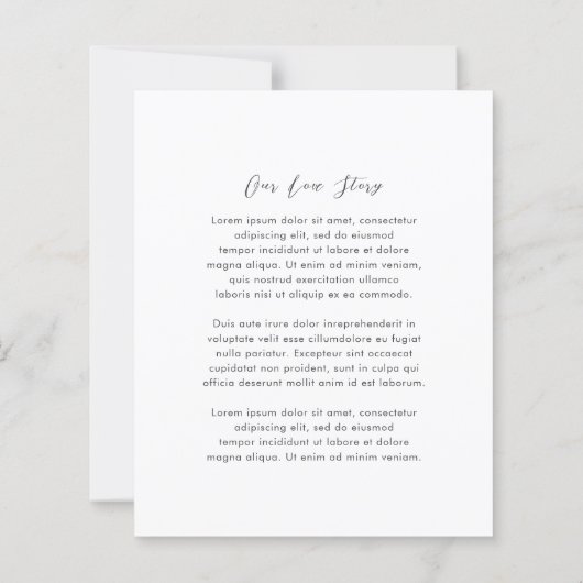 Papier Simple Modern Budget Wedding Invitation (Dos)