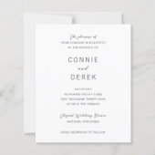 Papier Simple Modern Budget Wedding Invitation (Devant)