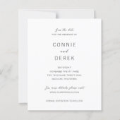Papier Simple Modern Budget Wedding Save Date (Devant)