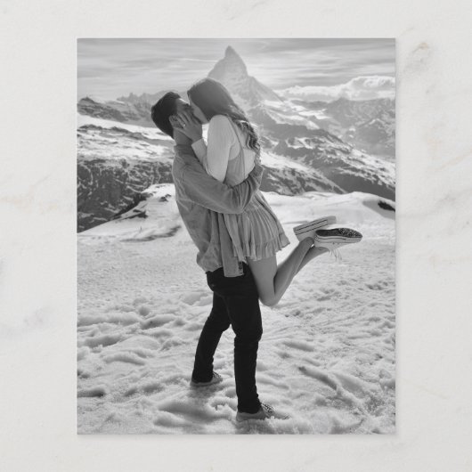 Papier Simple moderne Faire-part de mariage de budget pho (Dos)