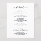 Papier Simple Monogramme Élégant Faire-part de mariage bu (Dos)