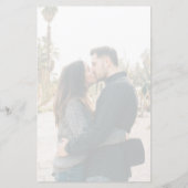 Papier Simple Monogramme noir Faire-part de mariage photo (Dos)