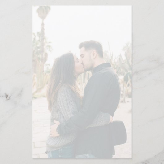 Papier Simple Monogramme noir Faire-part de mariage photo (Dos)