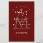 Papier Simple Monogramme noir Faire-part de mariage photo (Devant)