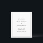 Papier Simple Noir Blanc Budget Mariage Enregistrer la da<br><div class="desc">Un mariage élégant sauve la date avec un design simple et classique avec des polices serif traditionnelles et une bordure entourant les détails de votre événement.</div>