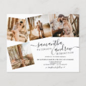 Papier Simple noir blanc script 5 photos budget mariage (Dos)
