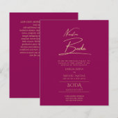 Papier Simple Nuestra BODA Mariage espagnol Texte seuleme (Devant / Derrière)