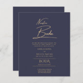 Papier Simple Nuestra BODA Mariage espagnol Texte seuleme (Devant / Derrière)