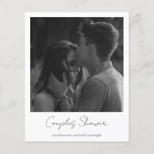 Papier Simple Photo Budget Couples Douche Invitation