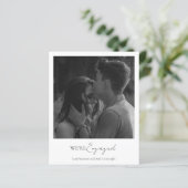 Papier Simple Photo Budget Engagement Partie Invitation (Debout devant)