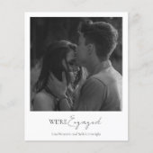 Papier Simple Photo Budget Engagement Partie Invitation (Devant)