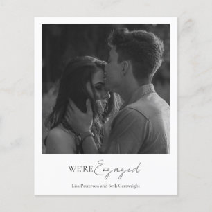 Papier Simple Photo Budget Engagement Partie Invitation