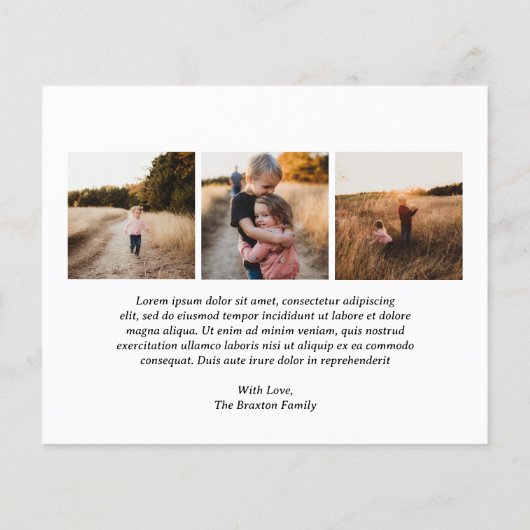 Papier Simple photo Noël moderne (Dos)