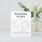 Papier Simple Pink Heart Baby Prédictions et conseils (Debout devant)