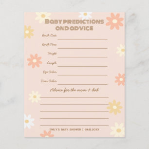 Papier Simple Retro Boho Daisy Baby shower de devis Jeu