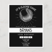 Papier Simple Retro White Baseball Budget Anniversaire In (Devant)