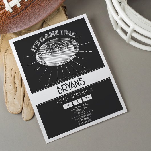 Papier Simple Retro White Football Budget Anniversaire In